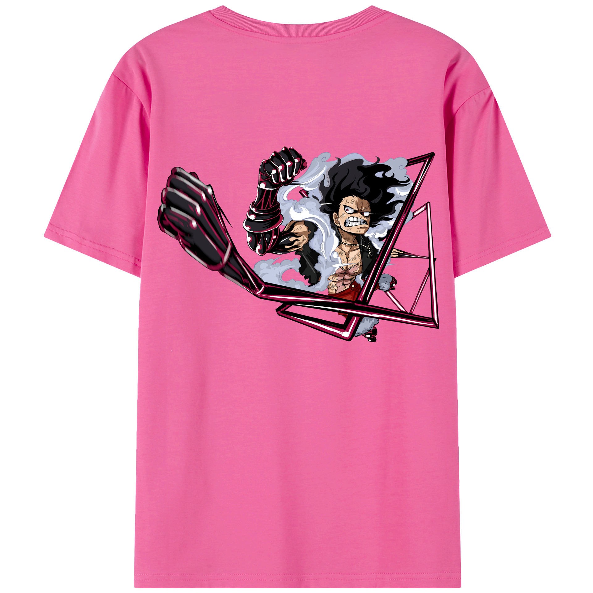 ワンピース モンキー・D・ルフィ ONE PIECE Monkey D. Luffy レディース半袖Tシャツ(バックプリント)